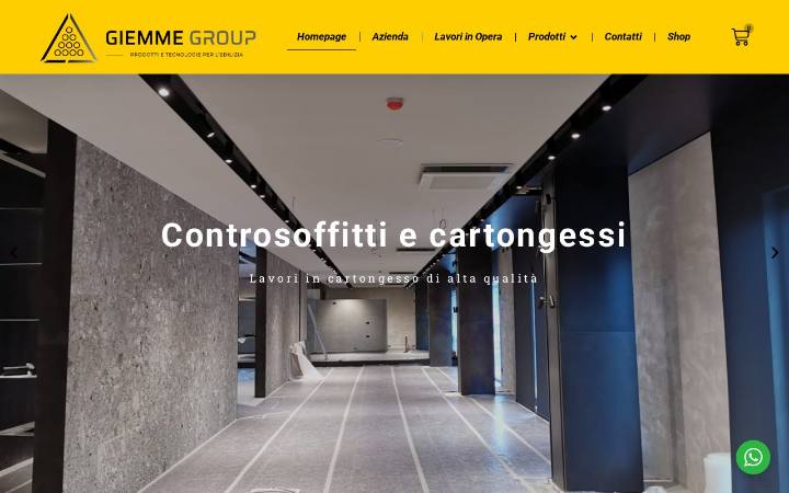 Home page del sito di Giemme Group