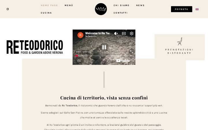Home page del sito di Re Teodorico